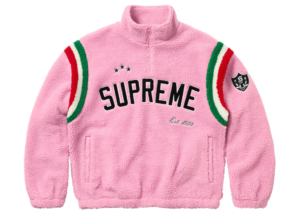 Supreme Arc Half Zip Fleece Pullover Pink