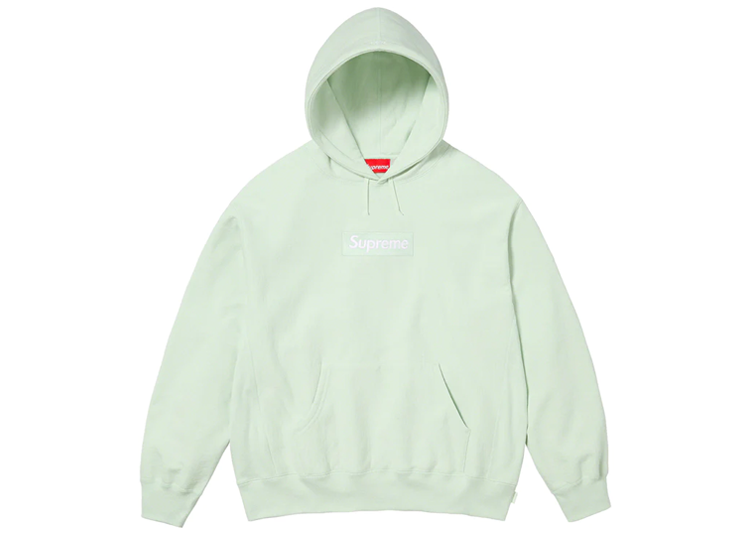 Supreme Box Logo Hooded Sweatshirt Fw23 Light Green Mint Krk Kicks