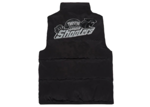 Trapstar Shooters Hooded Gilet Vest Black Reflective
